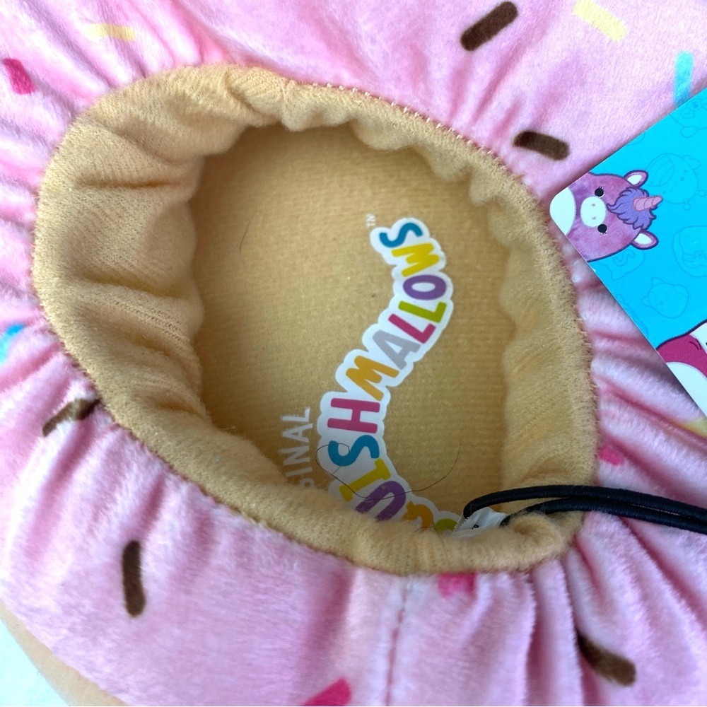 Squishmallows Slippers Kid's Girl Pink Dabria Donut Doughnut Plush Size 4/5 New - Picture 10 of 10